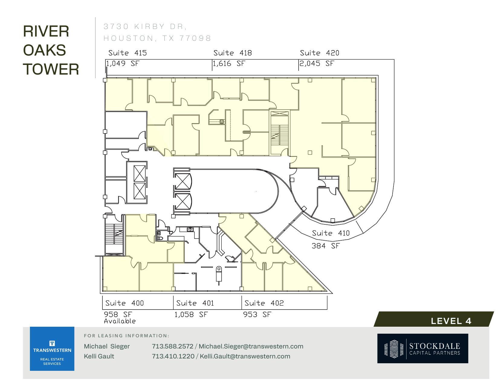 3730 Kirby Dr, Houston, TX à louer Plan d’étage– Image 1 sur 1