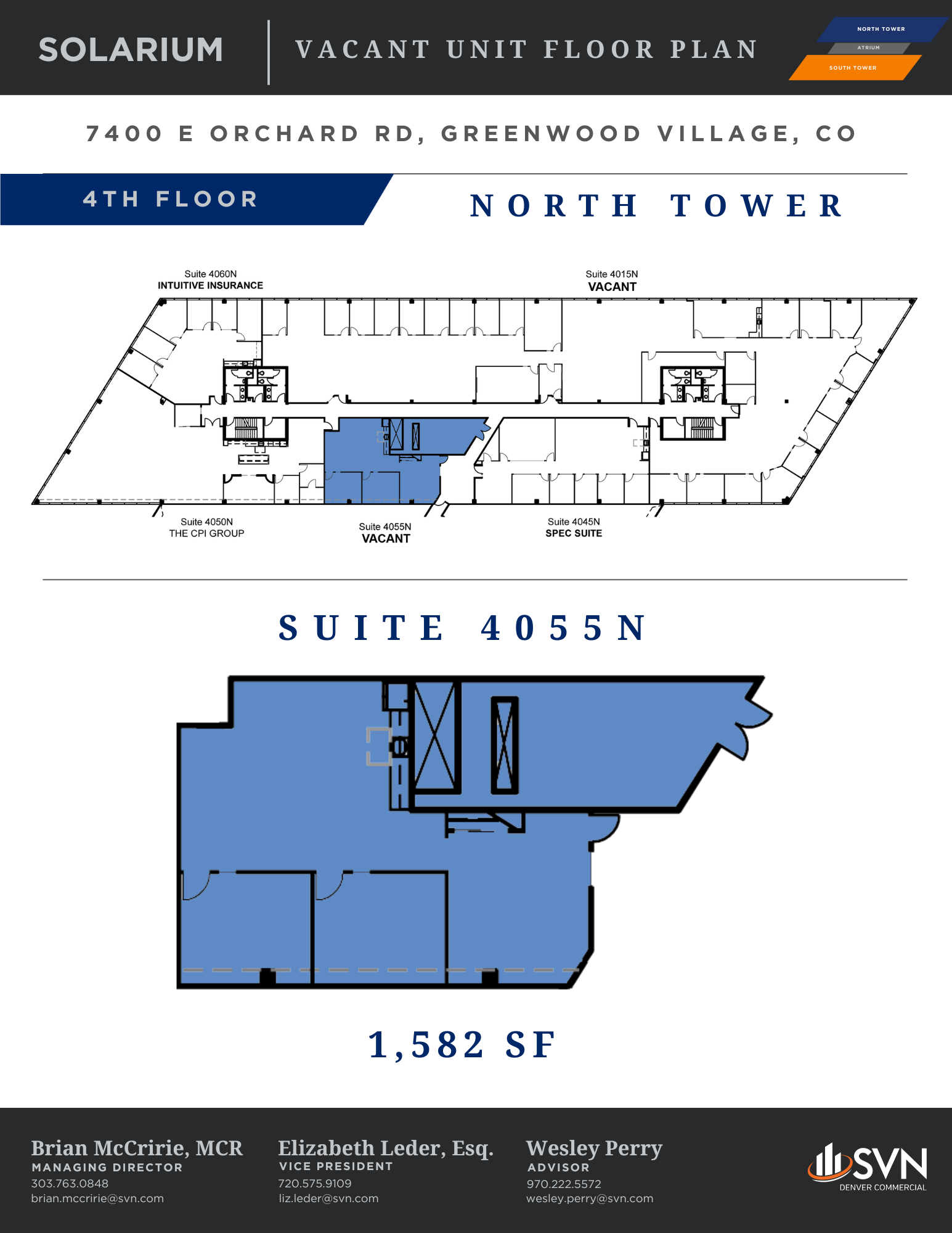 7400 E Orchard Rd, Greenwood Village, CO à louer Plan d’étage– Image 1 sur 1