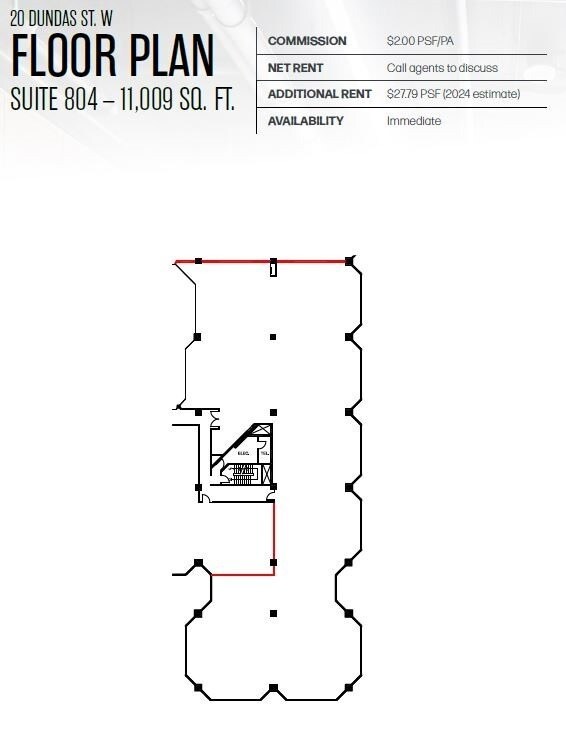 595 Bay St, Toronto, ON à louer Plan d’étage– Image 1 sur 1