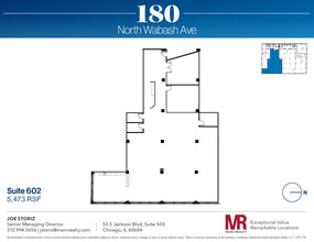 180 N Wabash Ave, Chicago, IL à louer Plan d’étage– Image 1 sur 11