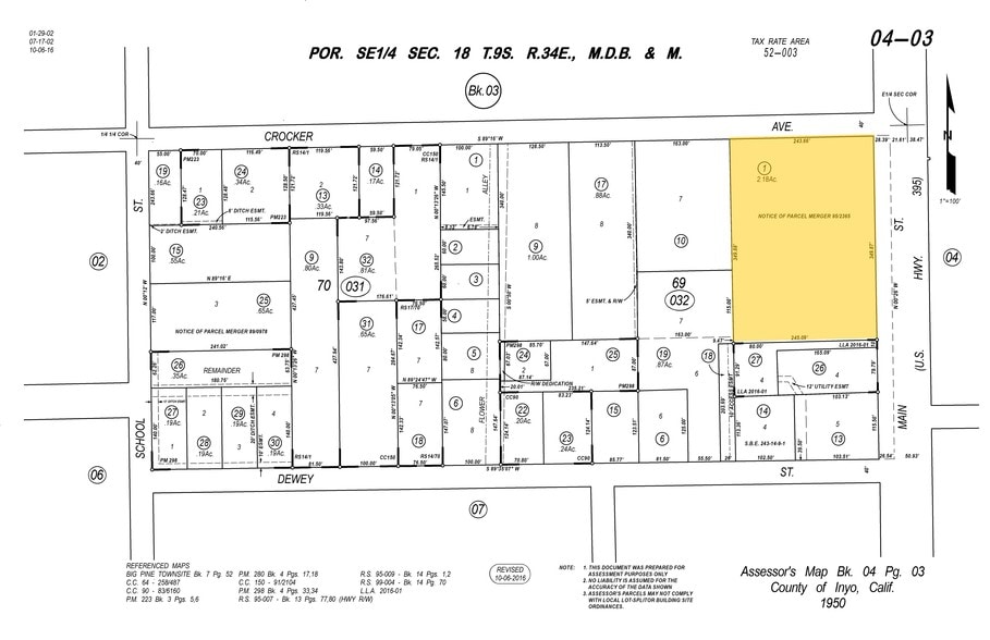 109 S Main St, Big Pine, CA à vendre - Plan cadastral – Image 3 sur 3