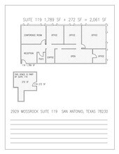 2929 Mossrock Dr, San Antonio, TX à louer Plan d’étage– Image 1 sur 1