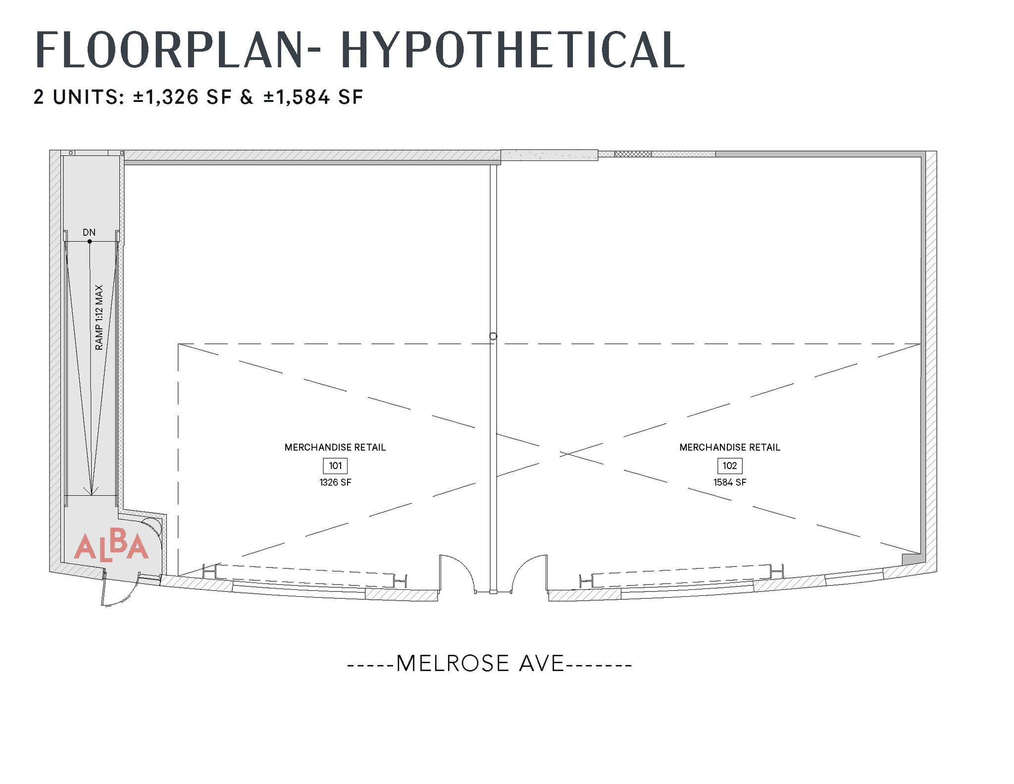 8451 Melrose Ave, West Hollywood, CA à louer Plan d’étage– Image 1 sur 6