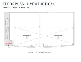 8451 Melrose Ave, West Hollywood, CA à louer Plan d’étage– Image 1 sur 6