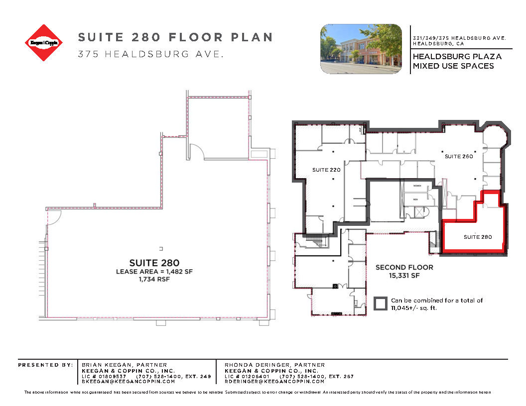 375 Healdsburg Ave, Healdsburg, CA à louer Plan d’étage– Image 1 sur 5