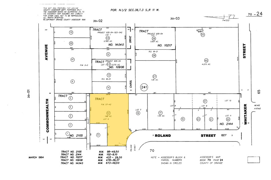 8601-8611 Roland St, Buena Park, CA à louer - Plan cadastral – Image 3 sur 3