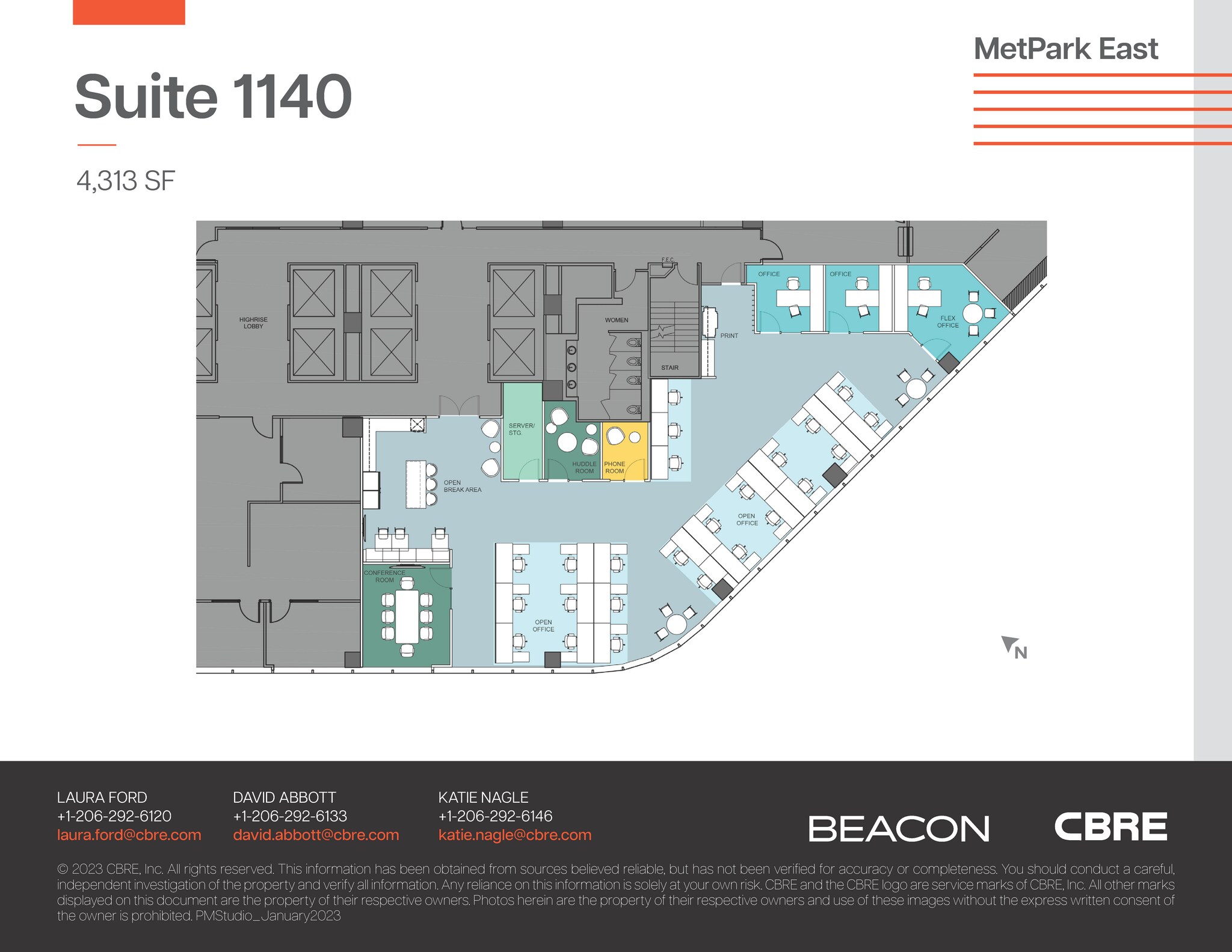 1100 Olive Way, Seattle, WA à louer Plan d’étage– Image 1 sur 1