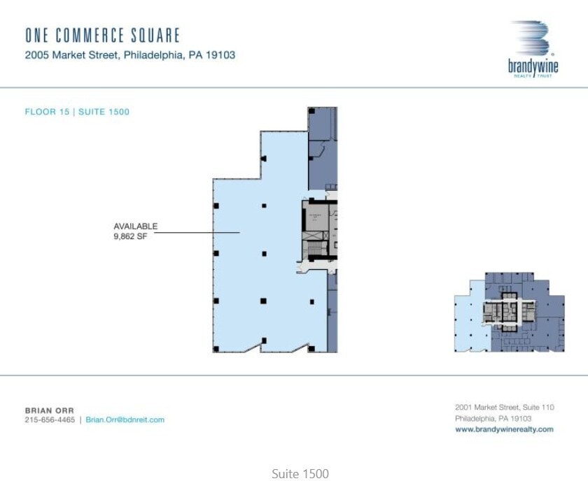 2001 Market St, Philadelphia, PA à louer Plan d’étage– Image 1 sur 1