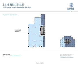 2001 Market St, Philadelphia, PA à louer Plan d’étage– Image 1 sur 1