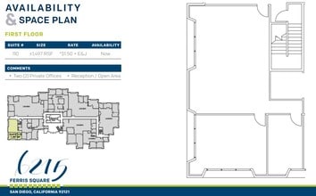 6215 Ferris Sq, San Diego, CA à louer Plan d’étage– Image 2 sur 2