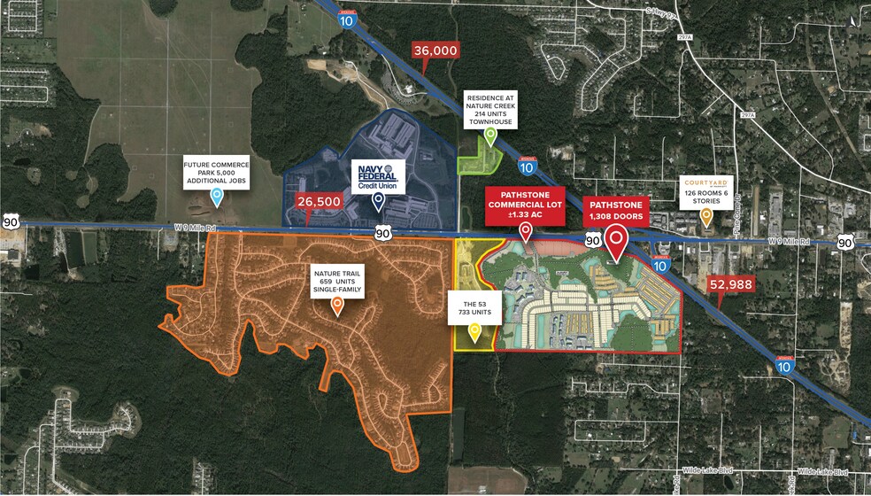 Lot 2 Nine Mile, Pensacola, FL à vendre - Aérien – Image 3 sur 5