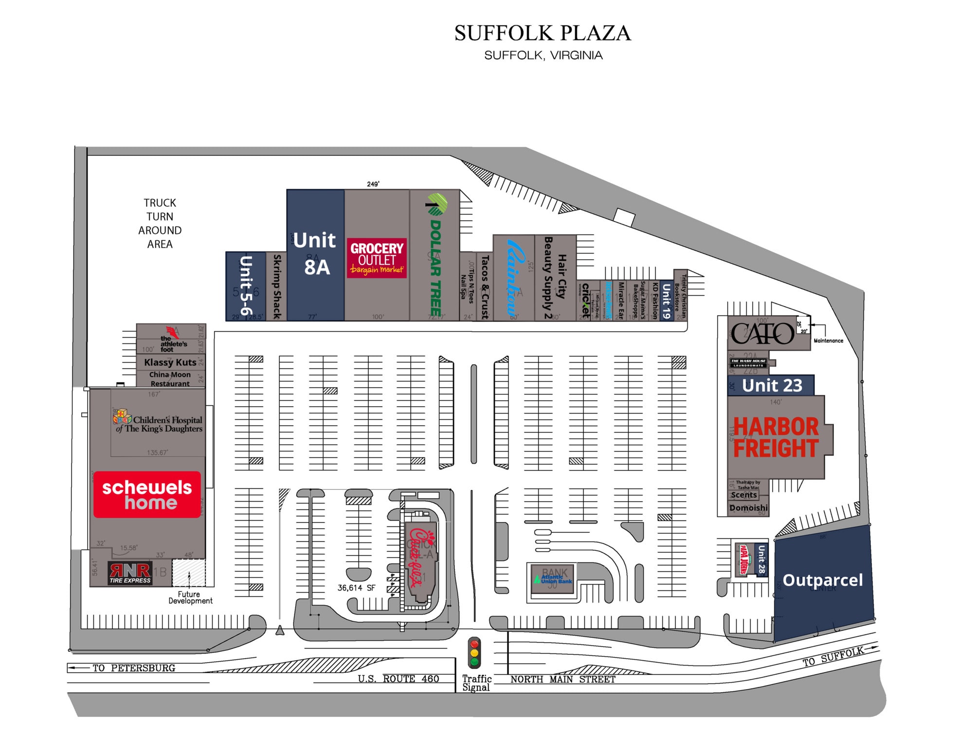 810-1018 N Main St, Suffolk, VA à louer Plan de site– Image 1 sur 1