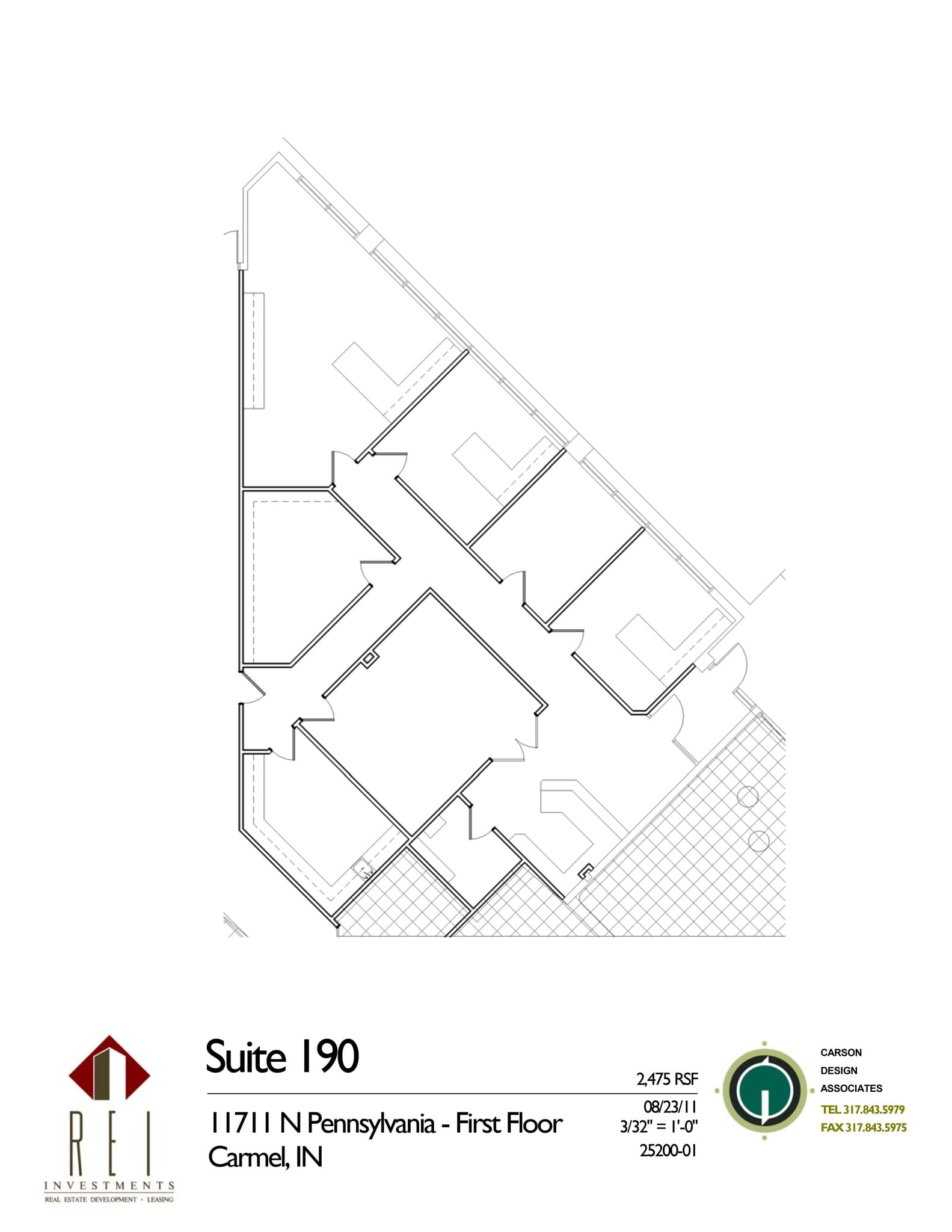 11711 N Pennsylvania St, Carmel, IN à louer Plan de site– Image 1 sur 1