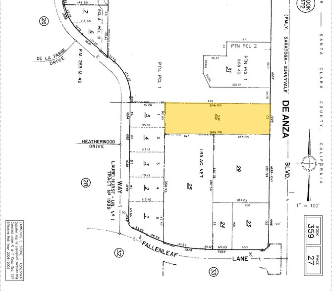 1009-1025 S De Anza Blvd, San Jose, CA à louer - Plan cadastral – Image 3 sur 3