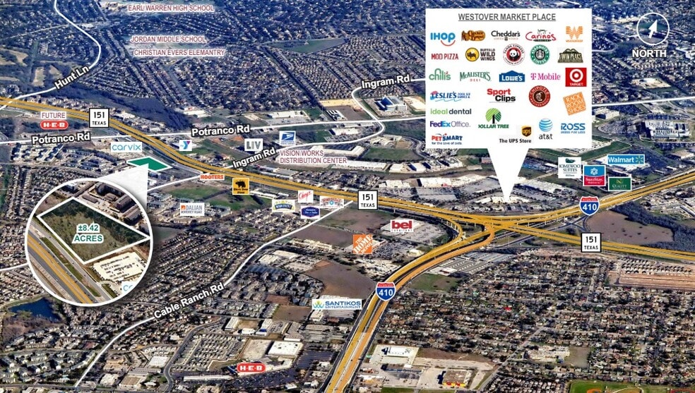 State Highway 151 & Loop 410, San Antonio, TX à vendre - Aérien – Image 3 sur 3