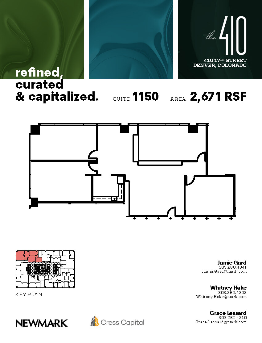 410 17th St, Denver, CO à louer Plan d’étage– Image 1 sur 2