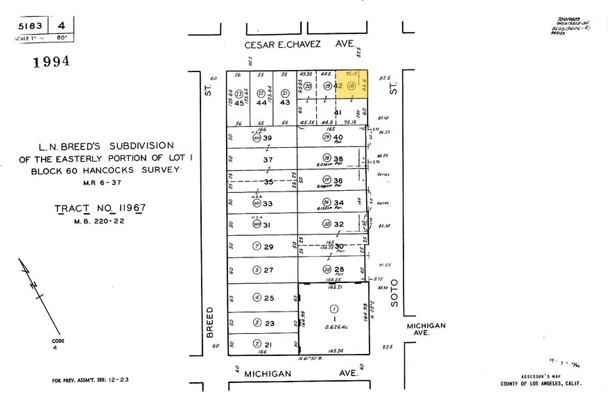 2330-2336 E Cesar E Chavez Ave, Los Angeles, CA à louer - Plan cadastral – Image 2 sur 13