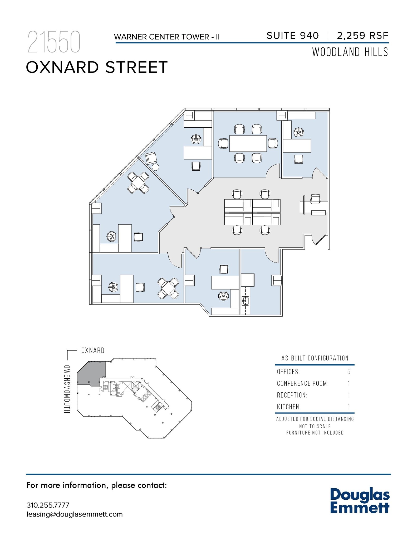 21550 Oxnard St, Woodland Hills, CA à louer Plan d’étage– Image 1 sur 1