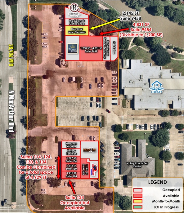9400 N MacArthur Blvd, Irving, TX à louer Plan de site– Image 1 sur 1