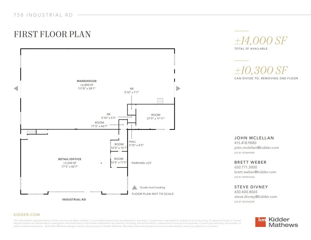 758 Industrial Rd, San Carlos, CA à louer Plan d’étage– Image 1 sur 1