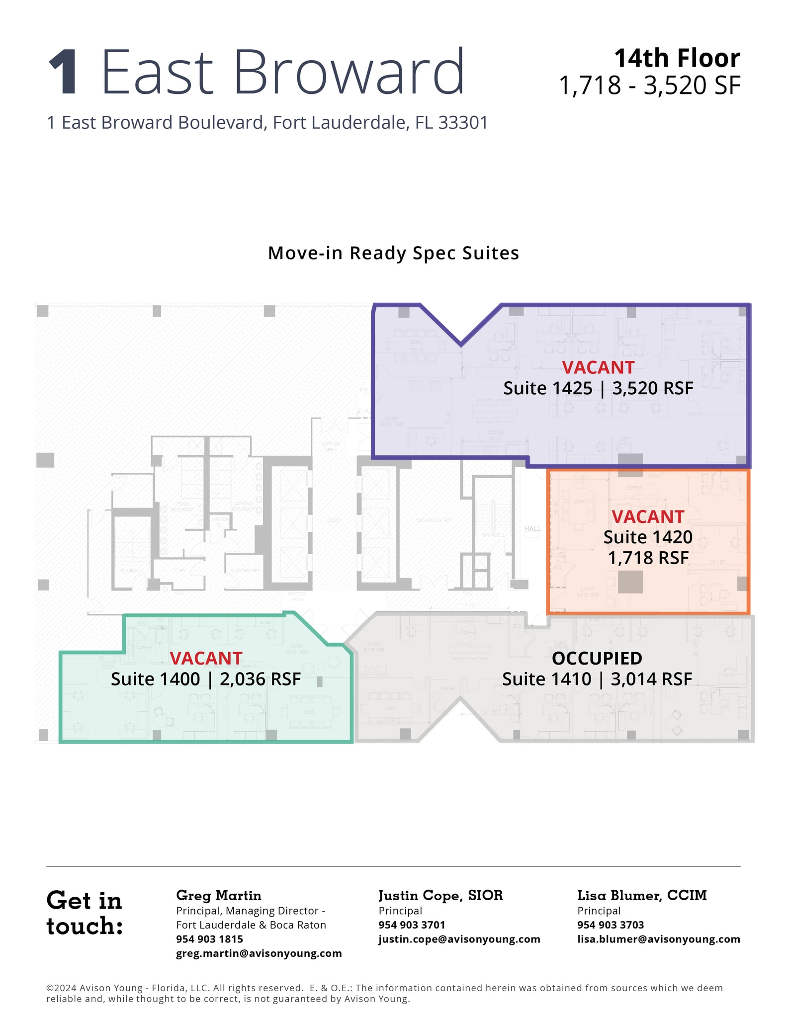 1 E Broward Blvd, Fort Lauderdale, FL à louer Plan d’étage– Image 1 sur 1