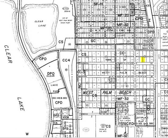 521 Clematis St, West Palm Beach, FL à louer - Plan cadastral – Image 1 sur 4