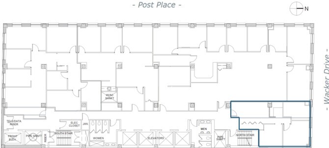 211 W Wacker Dr, Chicago, IL à louer Plan d’étage– Image 1 sur 1