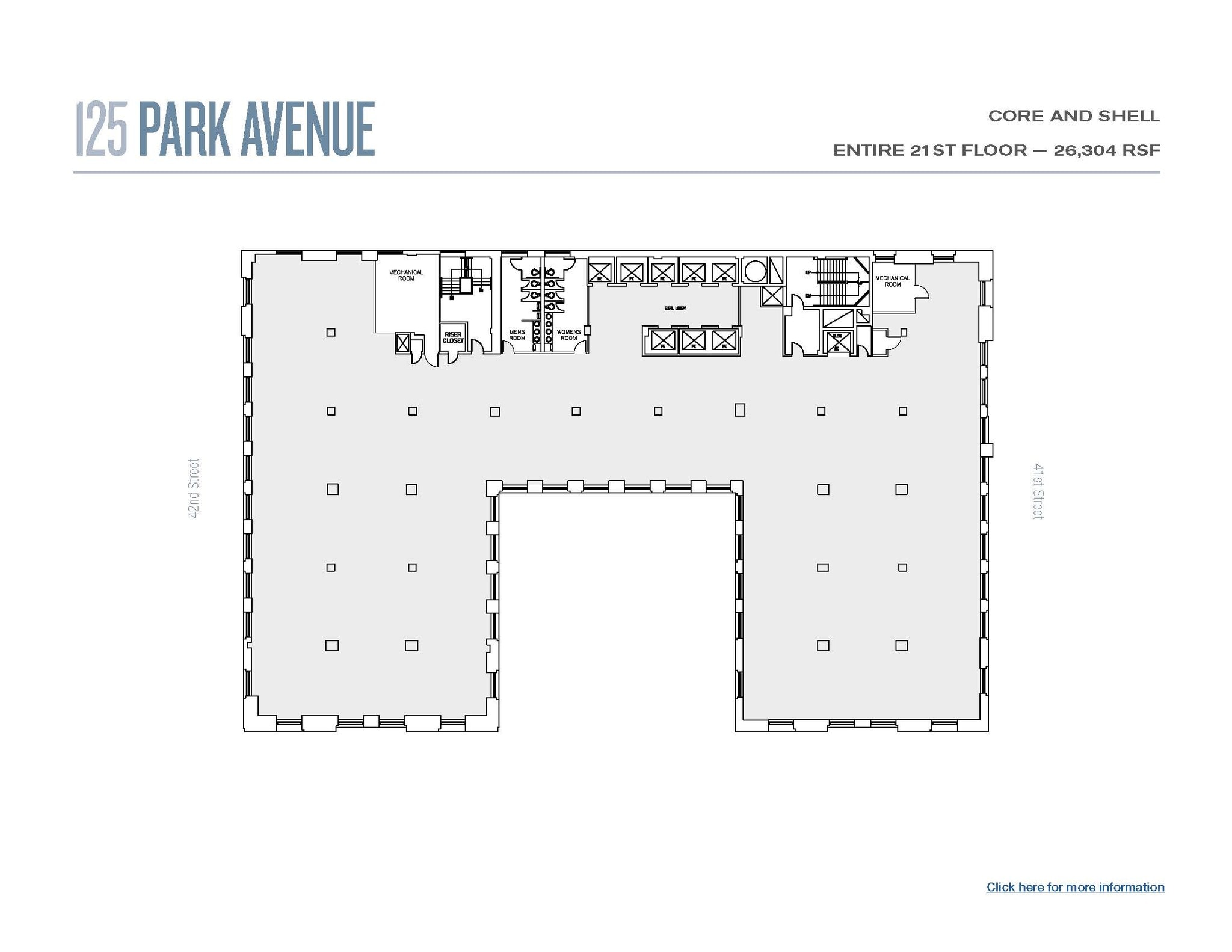 125 Park Ave, New York, NY à louer Plan d’étage– Image 1 sur 1