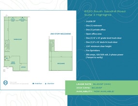 6320 S Sandhill Rd, Las Vegas, NV à louer Plan d’étage– Image 1 sur 1