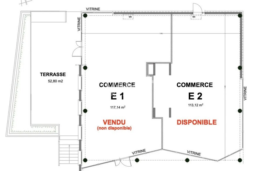 Local commercial dans Genas à vendre - Plan d’étage – Image 1 sur 3