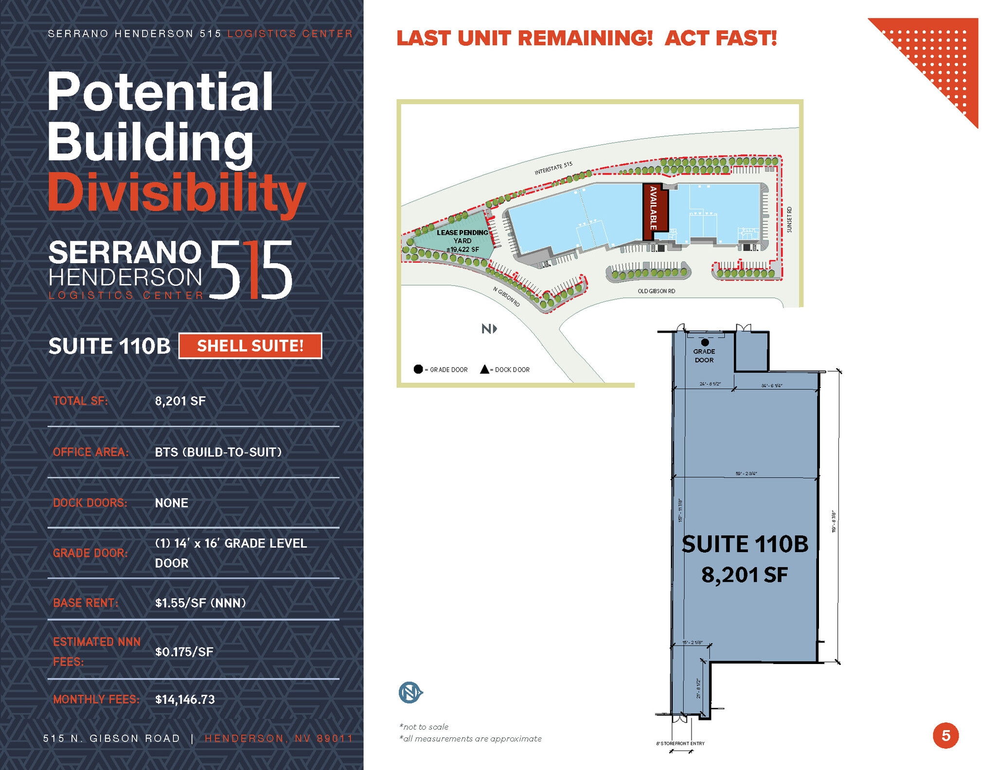 515 N Gibson Rd, Henderson, NV à louer Plan d’étage– Image 1 sur 1