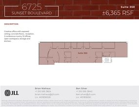 6725 W Sunset Blvd, Los Angeles, CA à louer Plan d’étage– Image 1 sur 2