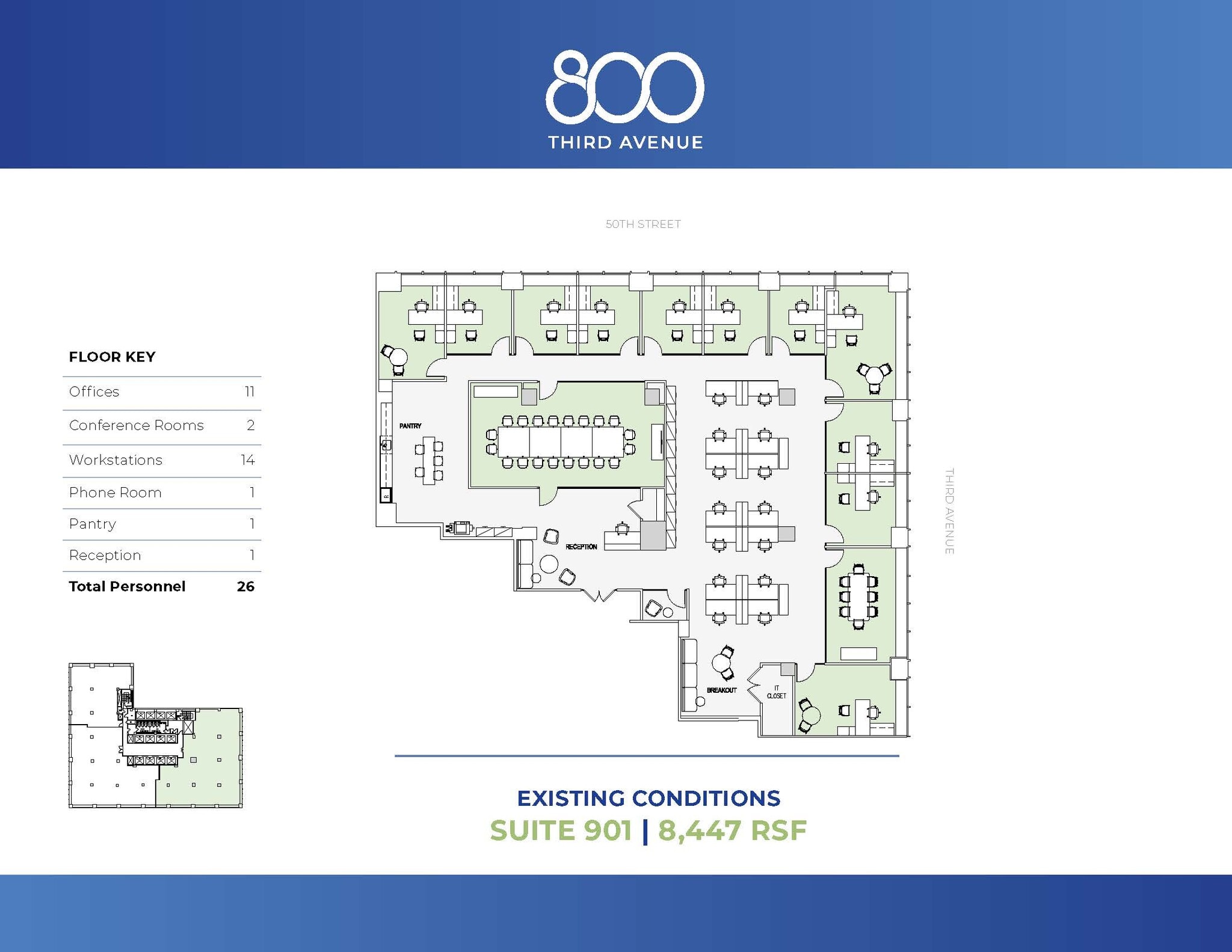 800 Third Ave, New York, NY à louer Plan d’étage– Image 1 sur 1