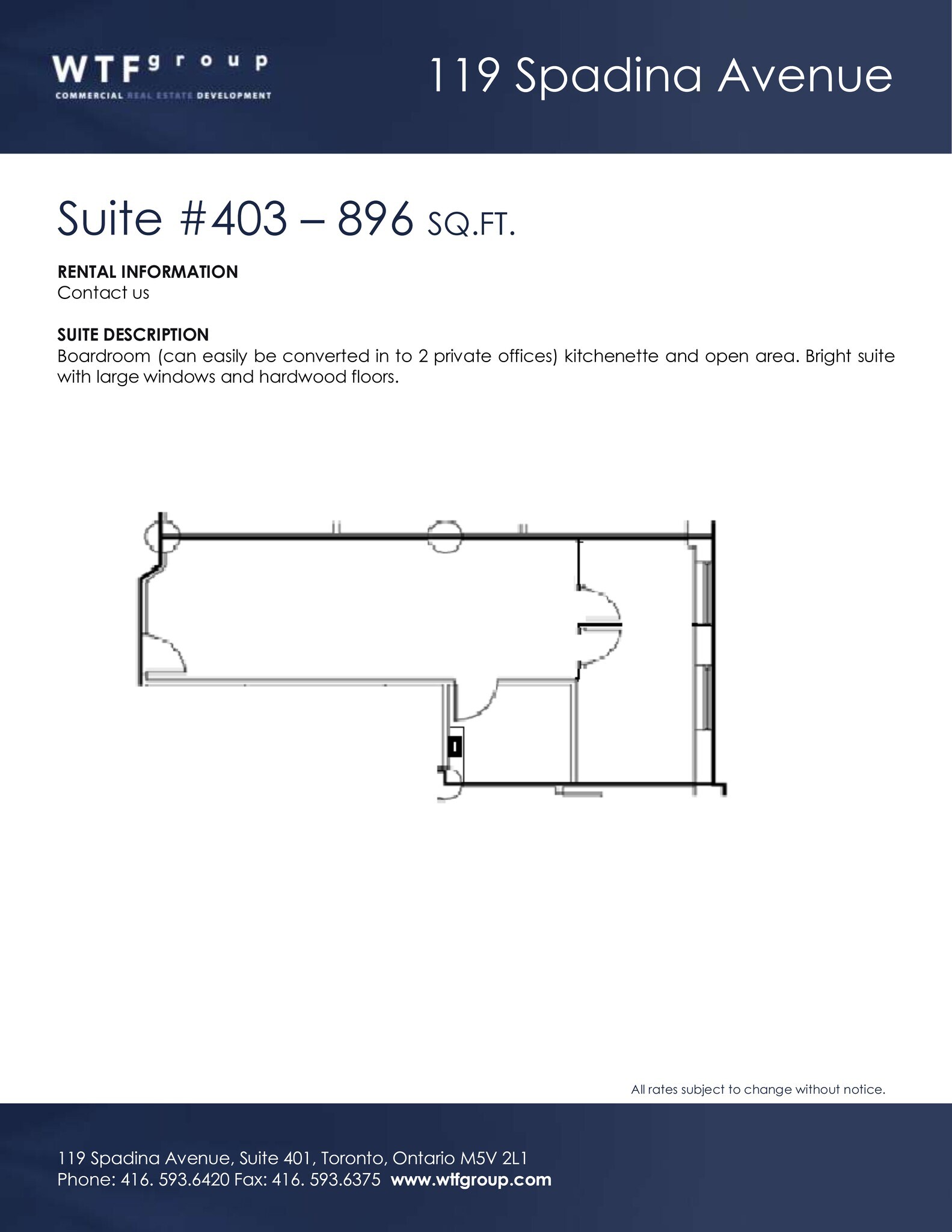 119 Spadina Ave, Toronto, ON à louer Plan de site– Image 1 sur 1