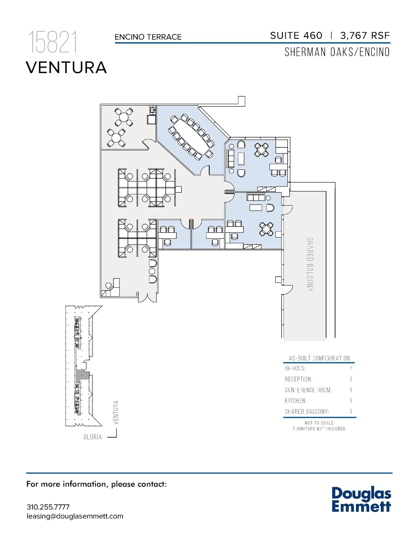 15821 Ventura Blvd, Encino, CA à louer Plan d’étage– Image 1 sur 1