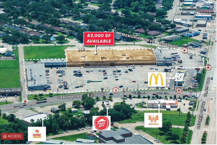 1250 Garth Rd, Baytown, TX à louer - Aérien – Image 2 sur 6
