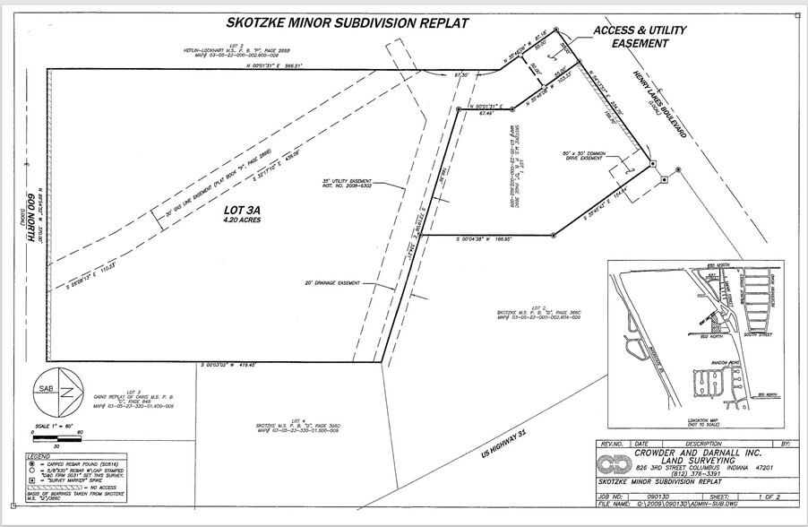 2401 Henry Lakes Blvd, Columbus, IN à vendre - Plan cadastral – Image 3 sur 4