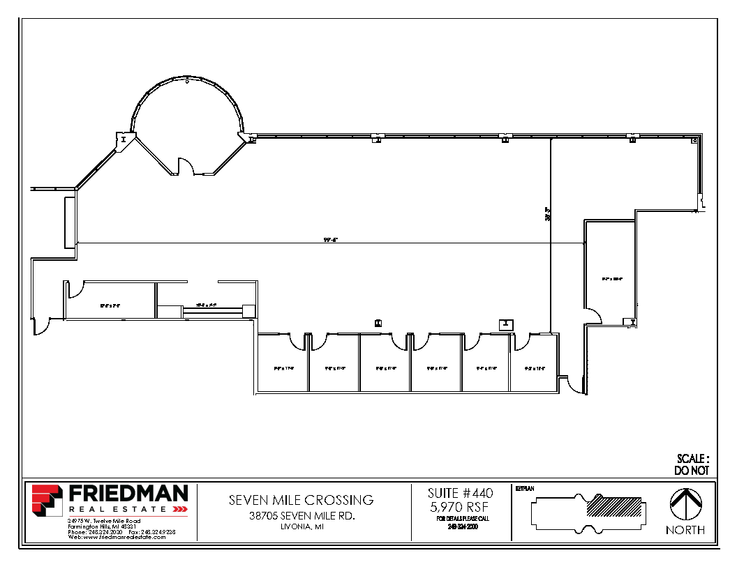 38705 7 Mile Rd, Livonia, MI à louer Plan d’étage– Image 1 sur 1