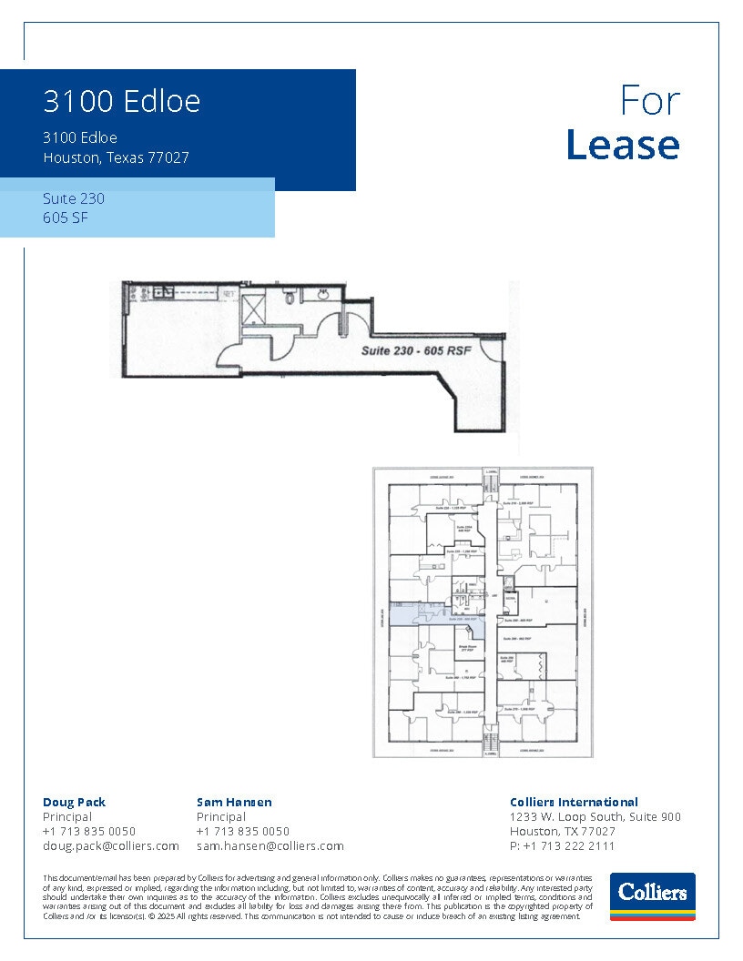 3100 Edloe St, Houston, TX à louer Plan d’étage– Image 1 sur 1
