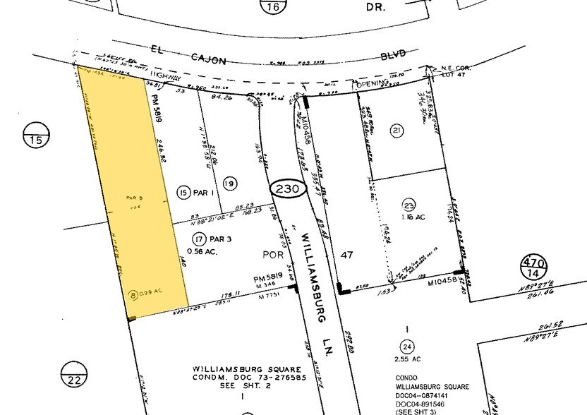 7473 El Cajon Blvd, La Mesa, CA à vendre - Plan cadastral – Image 3 sur 3