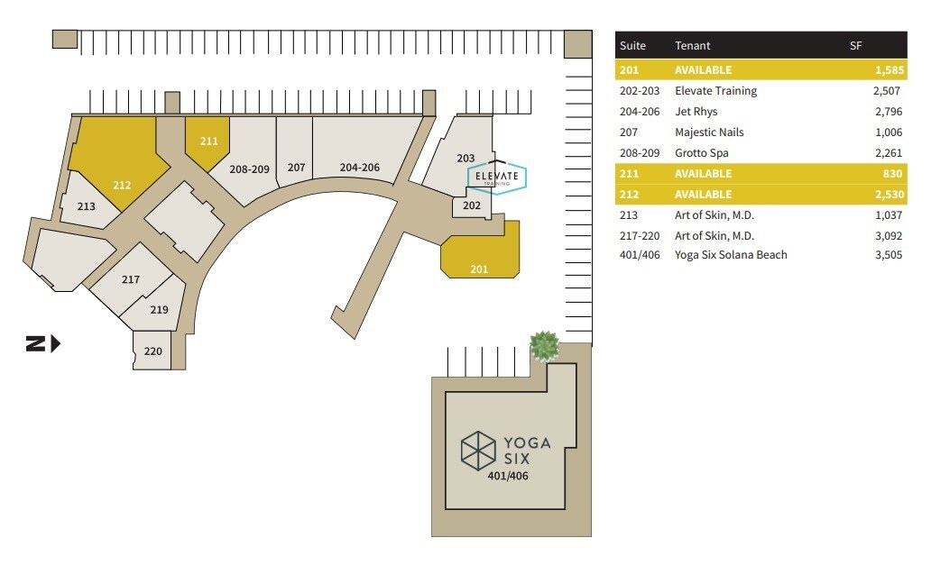 437 S Highway 101, Solana Beach, CA à louer Plan de site– Image 1 sur 1