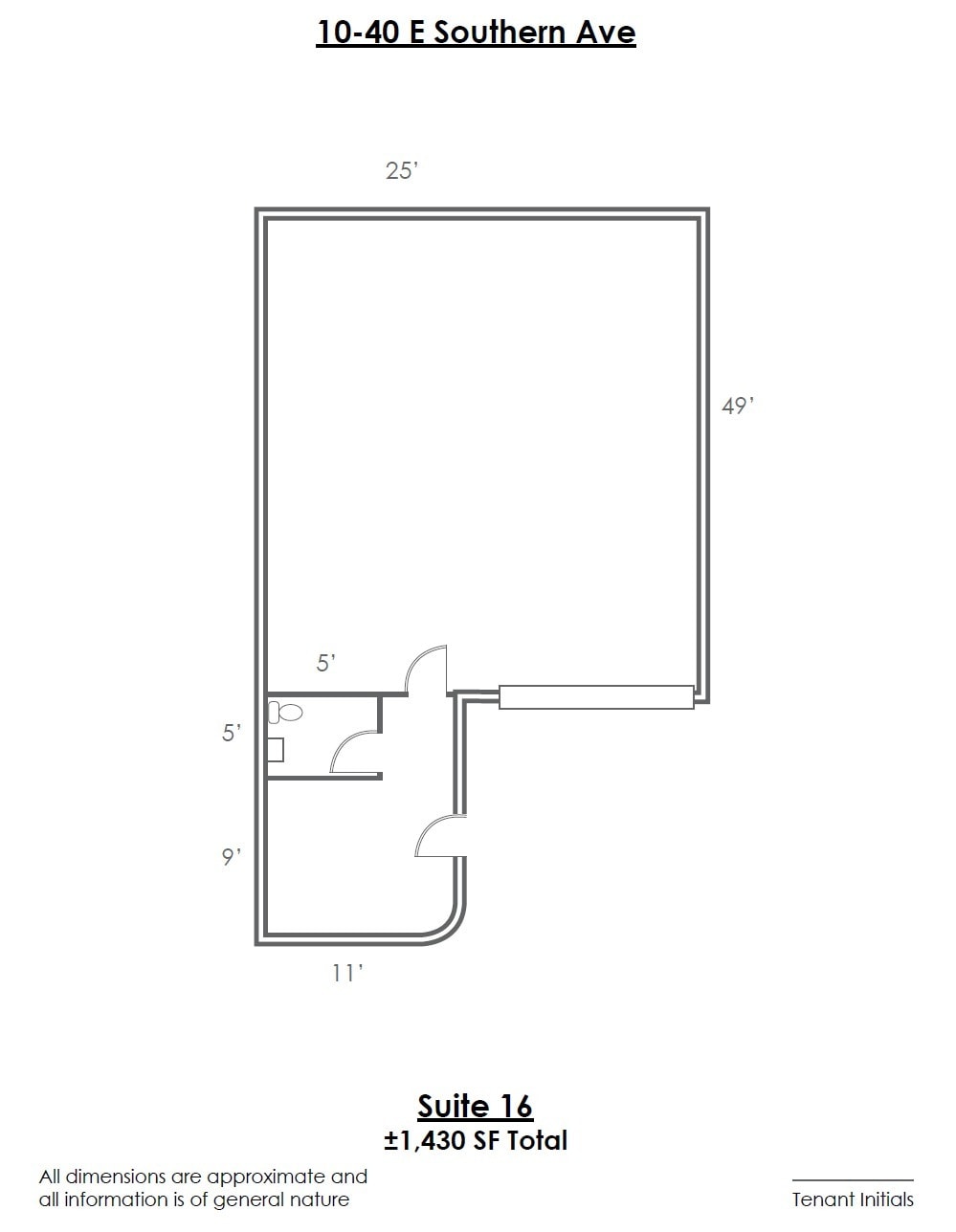 10-40 E Southern Ave, Mesa, AZ à louer Plan d’étage– Image 1 sur 1