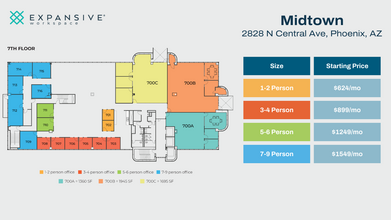 2828 N Central Ave, Phoenix, AZ à louer Plan d’étage– Image 1 sur 4