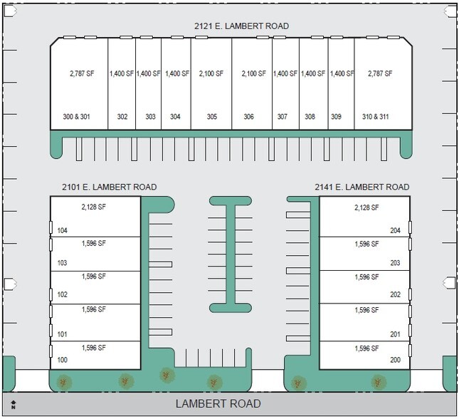 2101 E Lambert Rd, La Habra, CA à louer - Plan de site – Image 3 sur 4