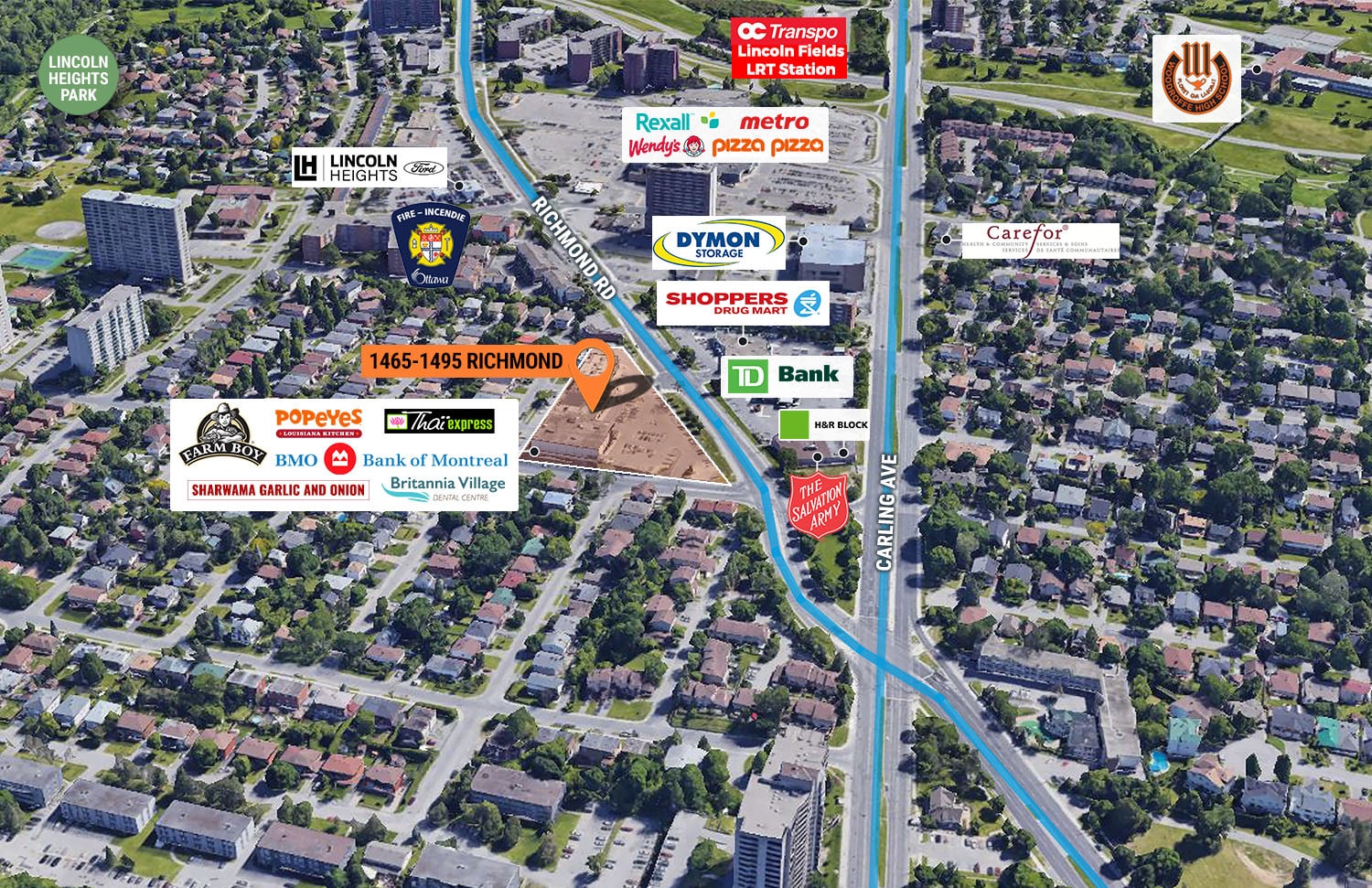 1485-1495 Richmond Rd, Ottawa, ON à louer Photo de l’immeuble– Image 1 sur 5