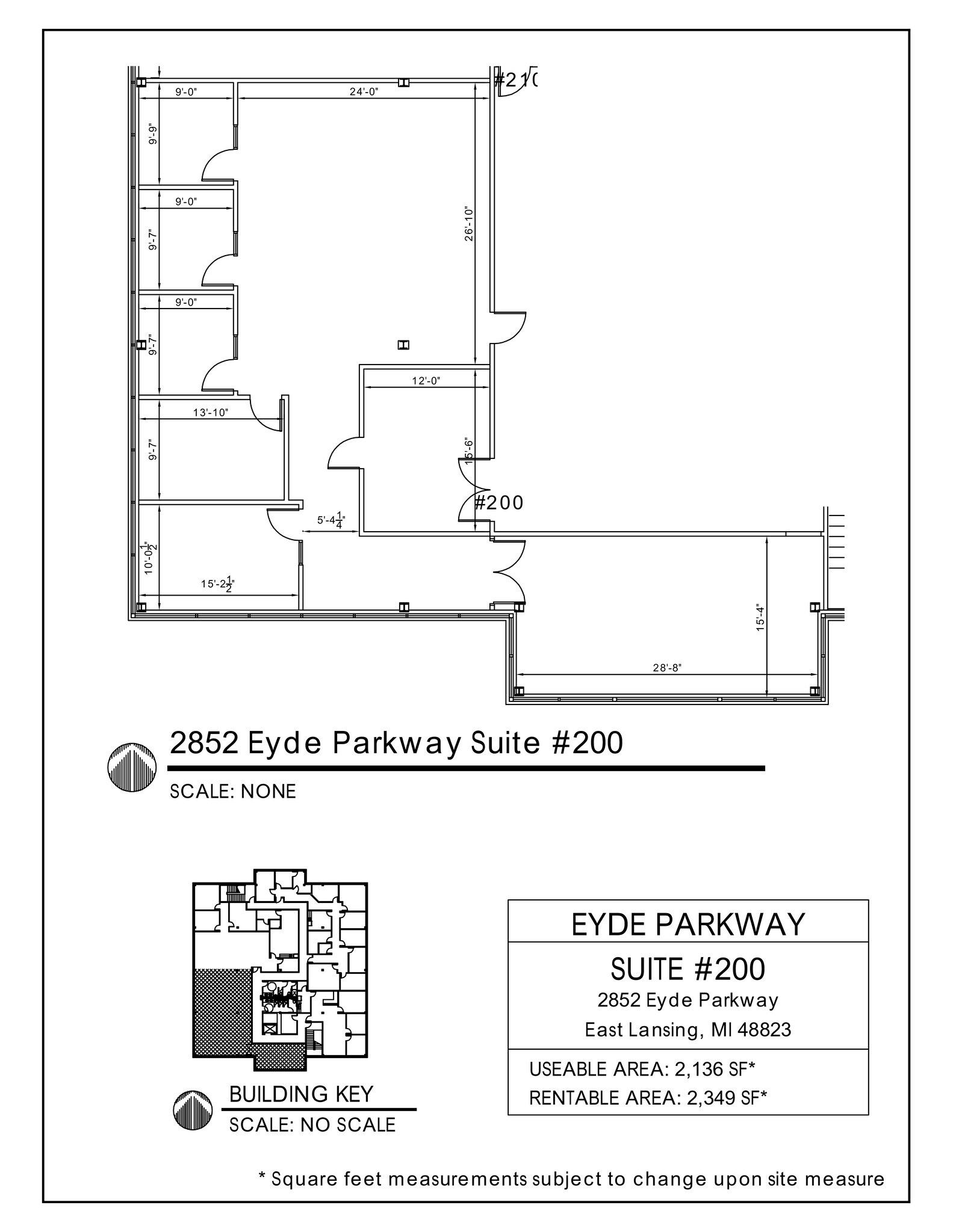 2852 Eyde Pky, East Lansing, MI à louer Plan de site– Image 1 sur 1