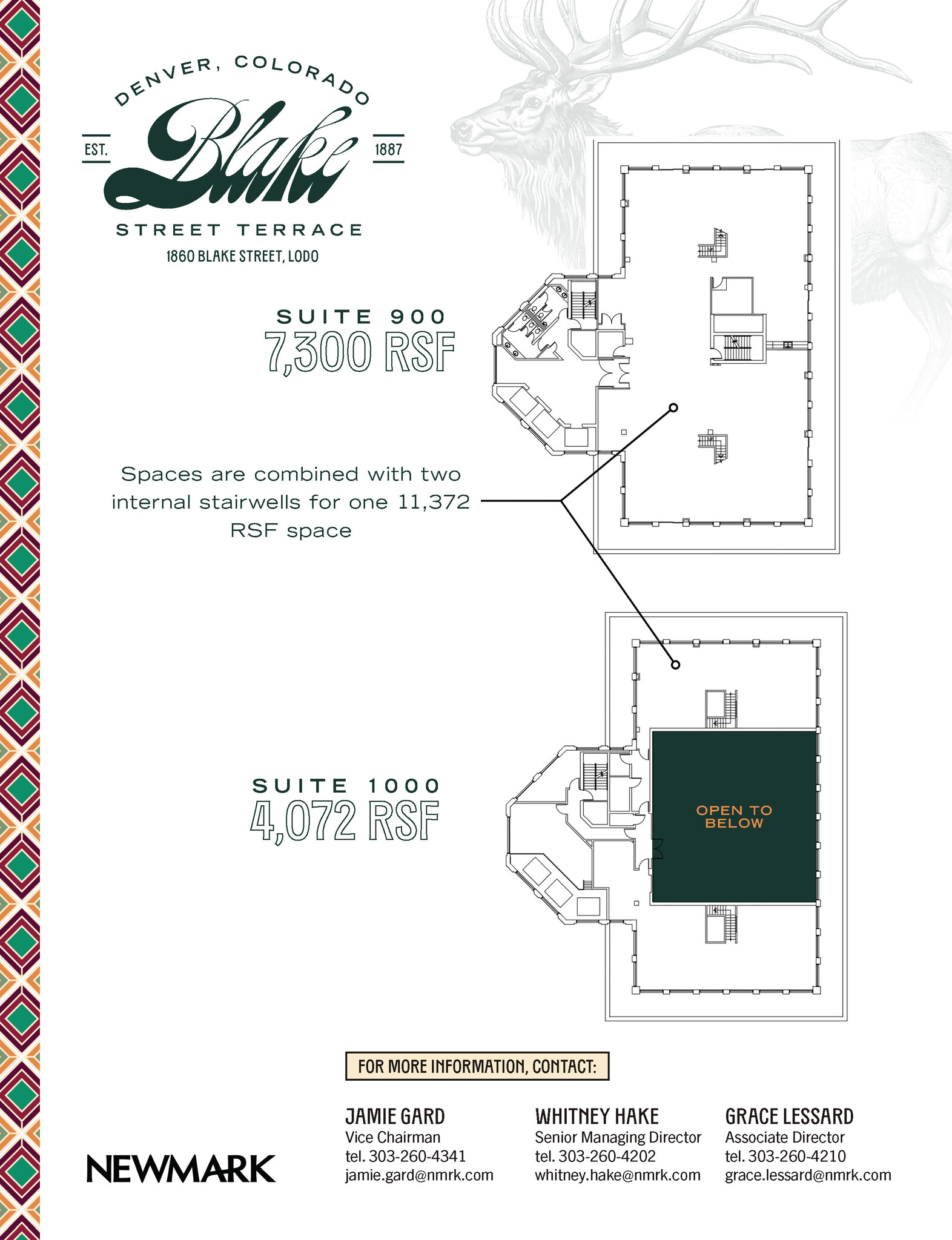 1860 Blake St, Denver, CO à louer Plan d’étage– Image 1 sur 3