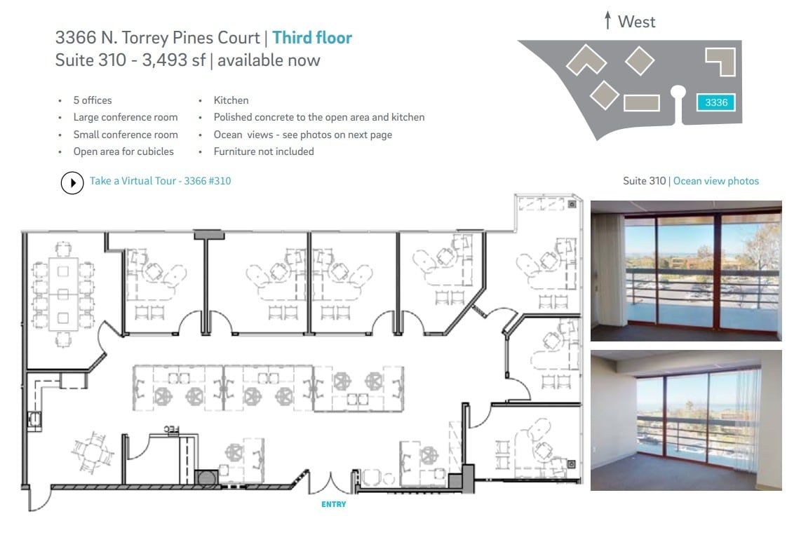 3333 N Torrey Pines Ct, La Jolla, CA à louer Plan d’étage– Image 1 sur 6