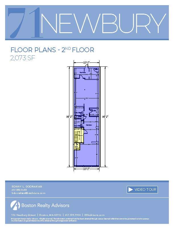 71 Newbury St, Boston, MA à louer Plan d’étage– Image 1 sur 1