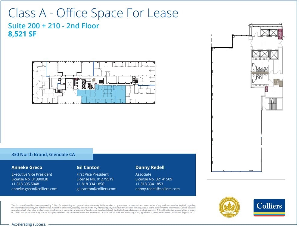 330 N Brand Blvd, Glendale, CA à louer Plan d’étage– Image 1 sur 1